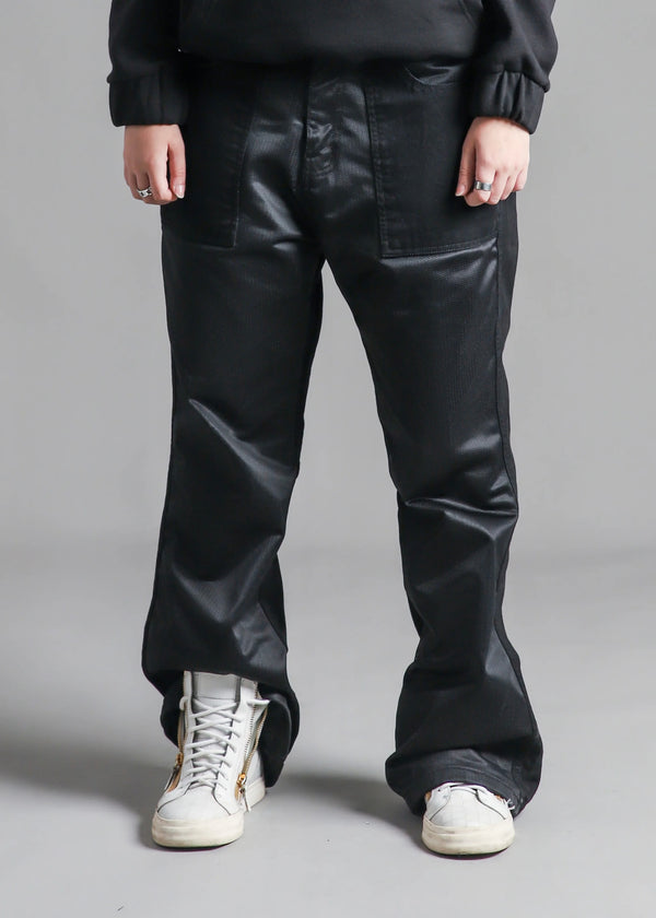 Mesh Layered Denim Jeans