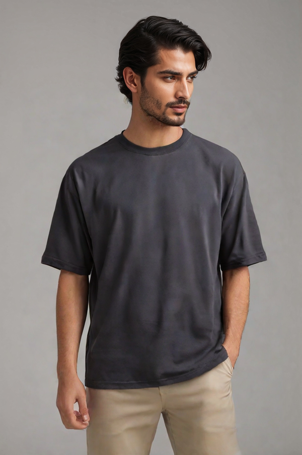 Basic Oversized Tee (Space Grey)