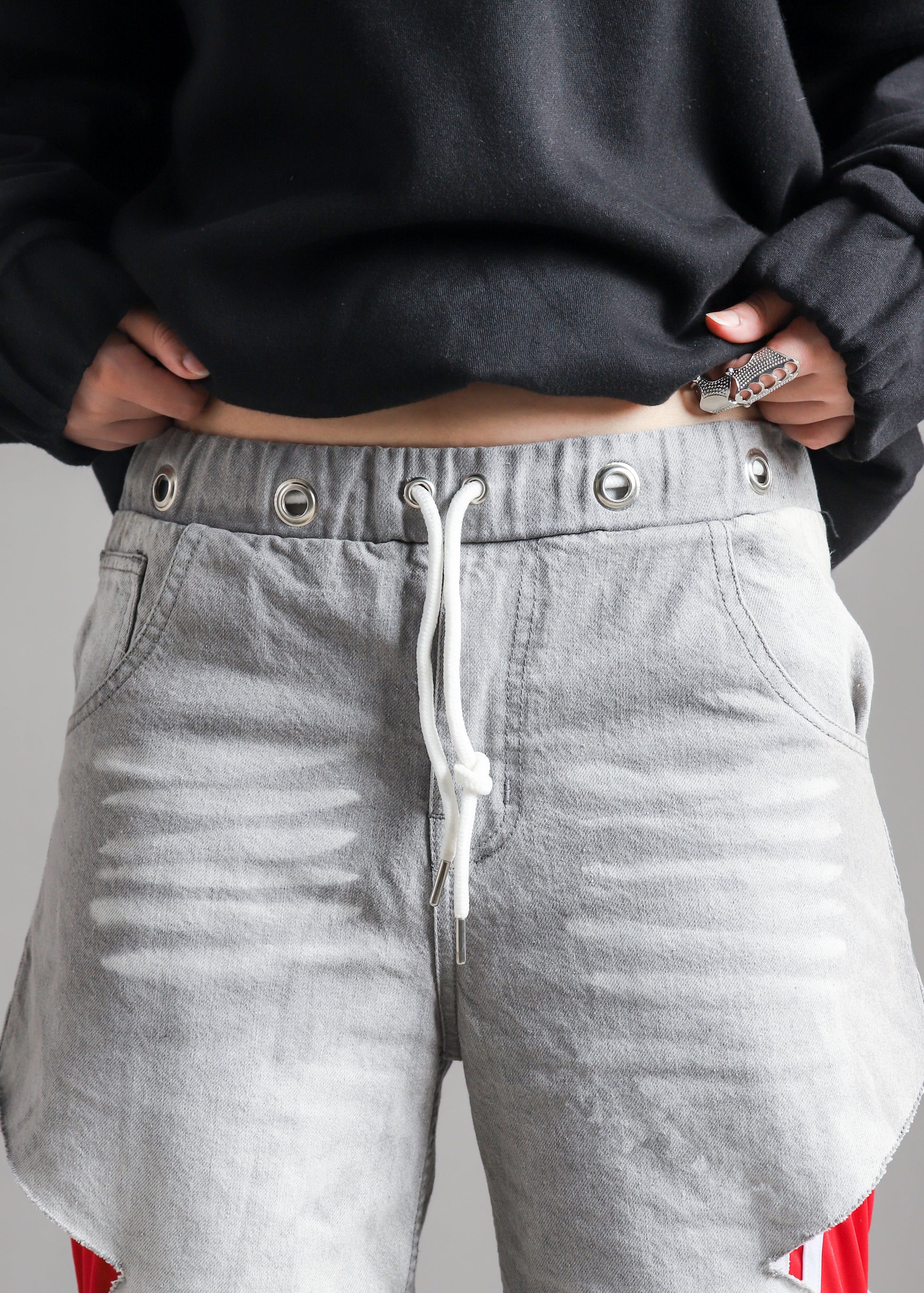 denim-nylon-hybrid-pants