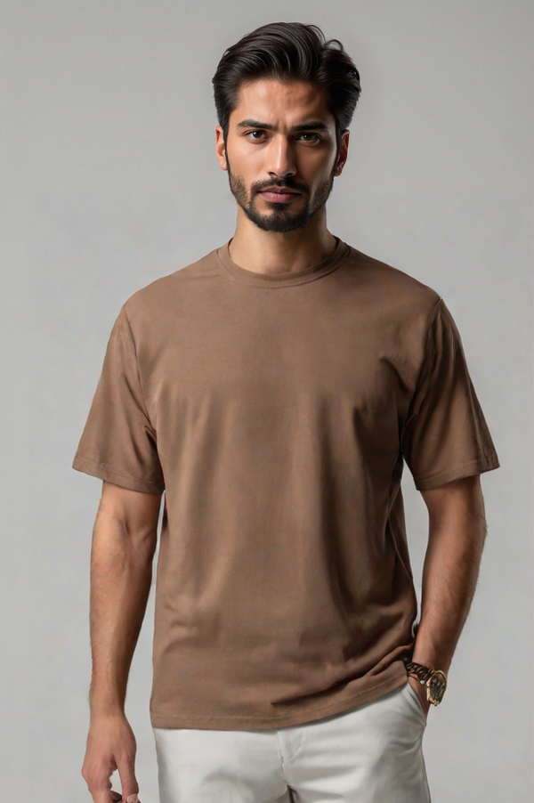 Basic Relaxed Fit Tee (Coffee)