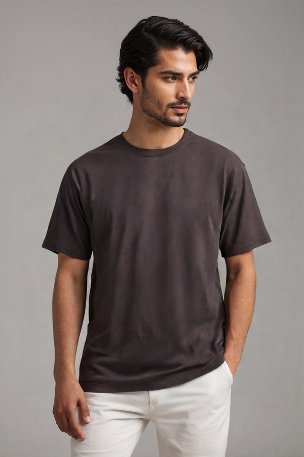 Basic Relaxed Fit Tee (Mauve)