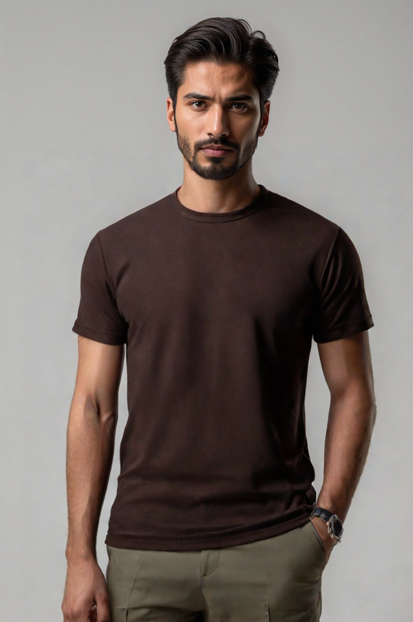 Basic Relaxed Fit Tee (Mocha Brown)