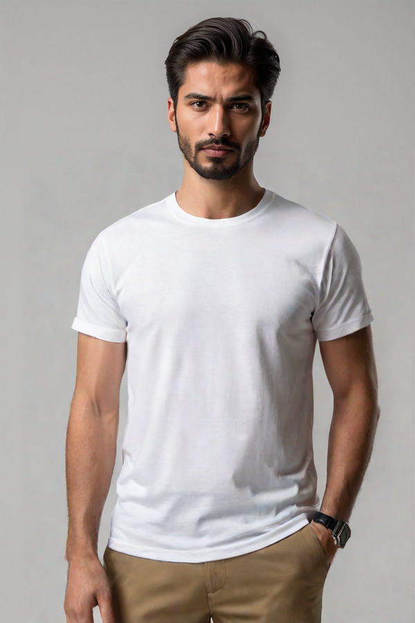 Basic Slim Fit Tee (White)