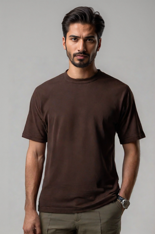 Basic Oversized Tee (Mocha Brown)