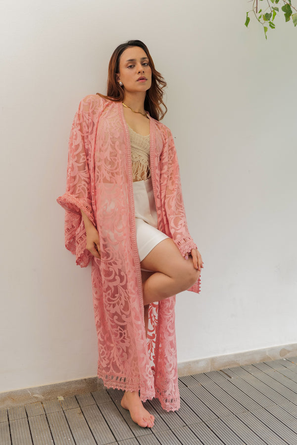 Blush Lace Shrug