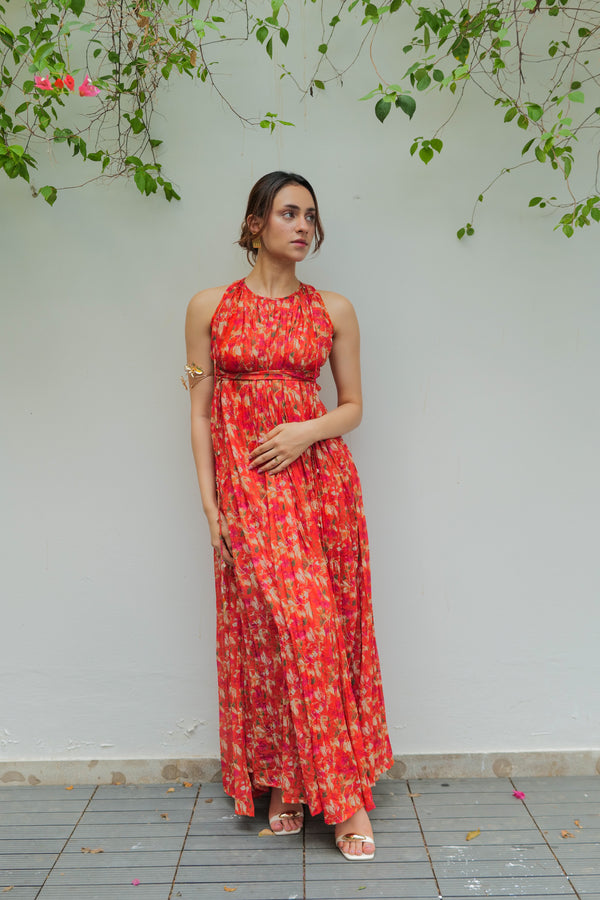 Tangerine Sunset  Dress