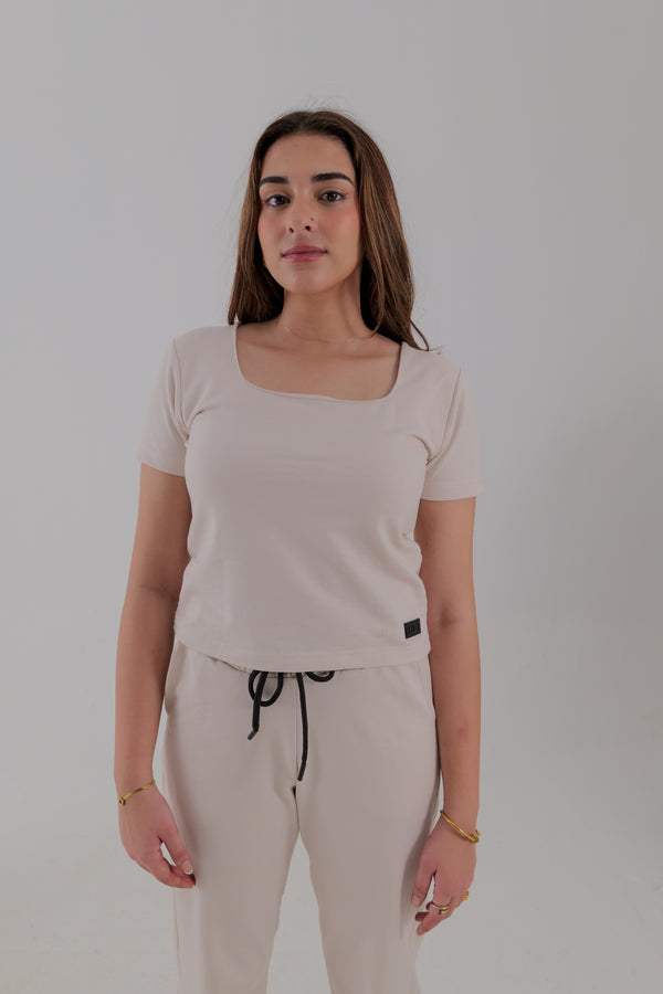 Ash White Fitted Tee