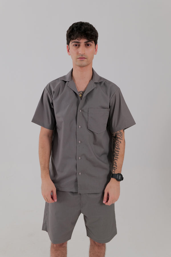 Cotton Co-Ord Set – Stone Grey