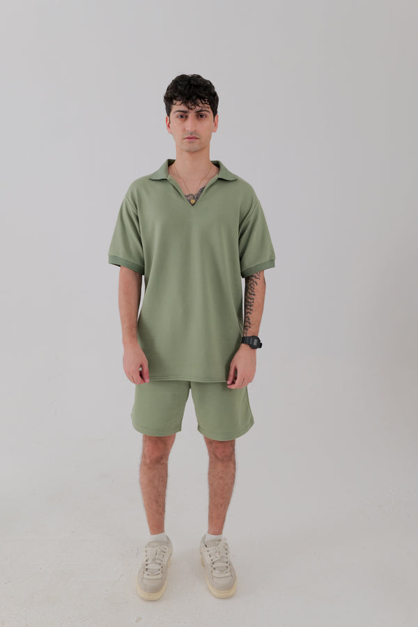 Terry Co-Ord Set – Olive Green