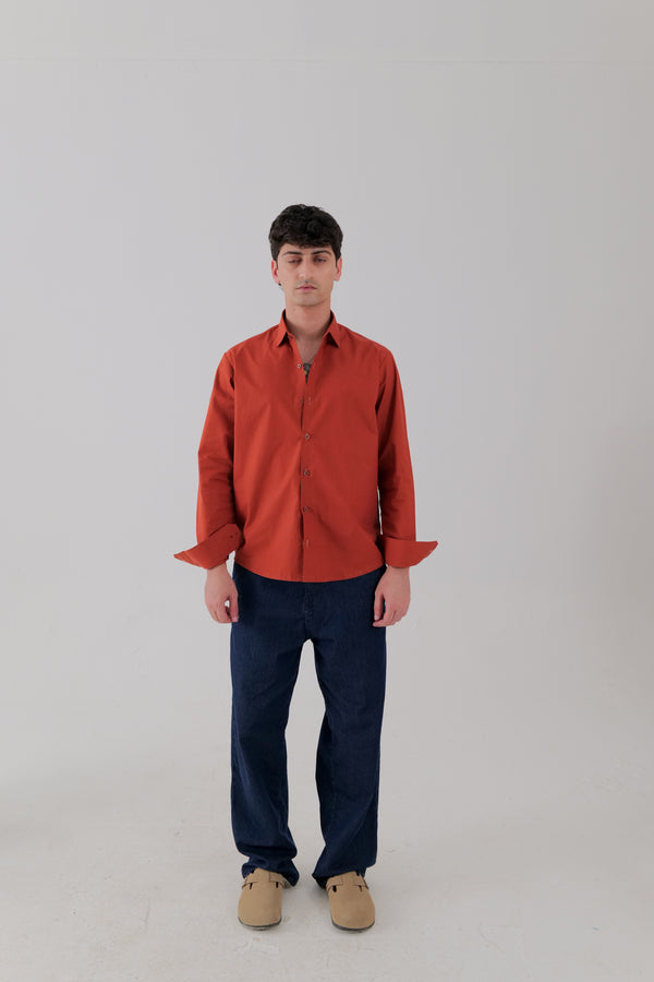 Button Down Shirt – Sunset Orange